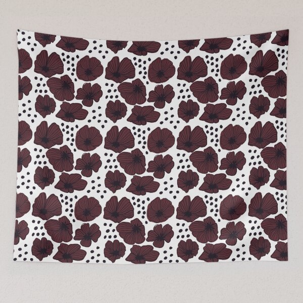 Item preview, Floral Pattern (Maroon) designed and sold by NakakiArt.