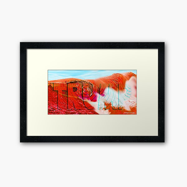 The Great Red Wave Framed Art Print