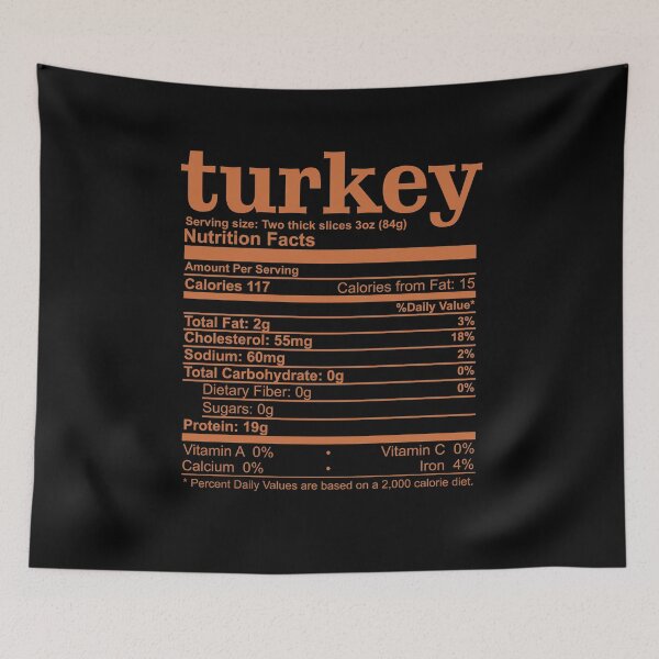 Item preview, Turkey Nutrition Facts Thanksgiving Funny Food Nutrients  designed and sold by alenaz.