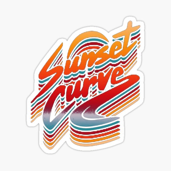 Sunset Curve Fan Stickers | Redbubble