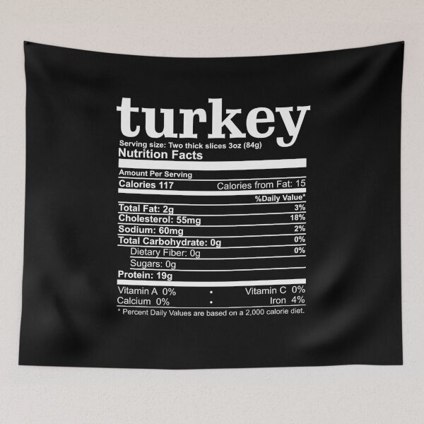 Item preview, Turkey Nutrition Facts Funny Thanksgiving Christmas Food Nutrients  designed and sold by alenaz.