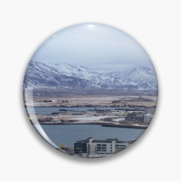 Item preview, Reykjavik - Overlooking Icelandic Cityscape, Ocean and Mountains designed and sold by Rohjan.