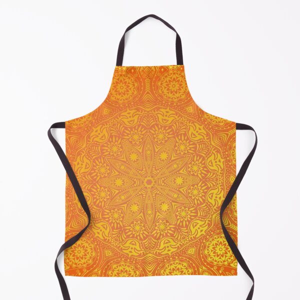 Item preview, Orange mandala tribal symbols ethnic spiritual tie dye yoga gangster pattern designed and sold by baligaia.