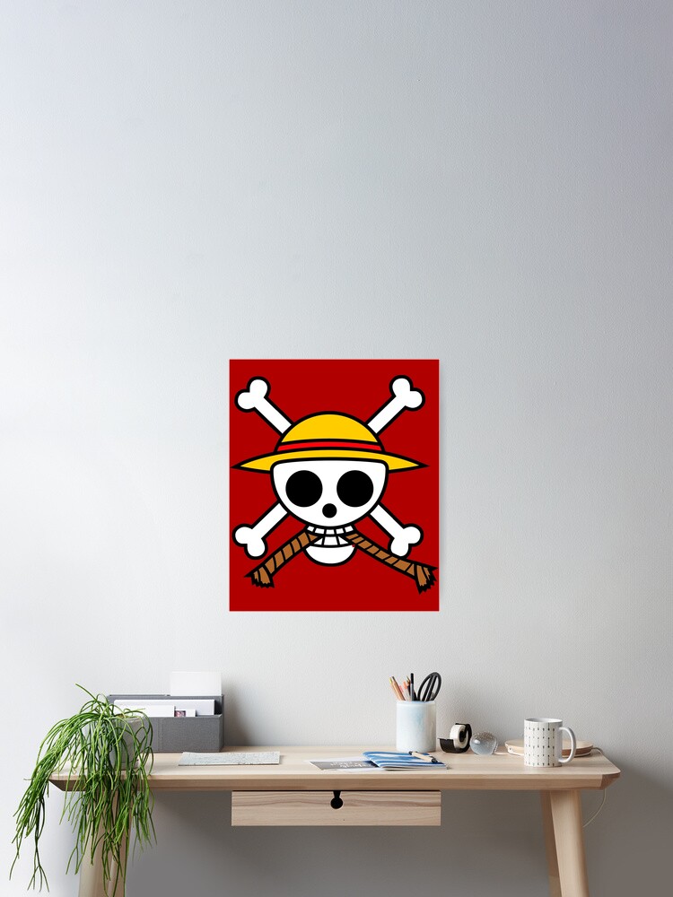 One Piece Anime YonKo Pirate King manga flag Straw Poster for