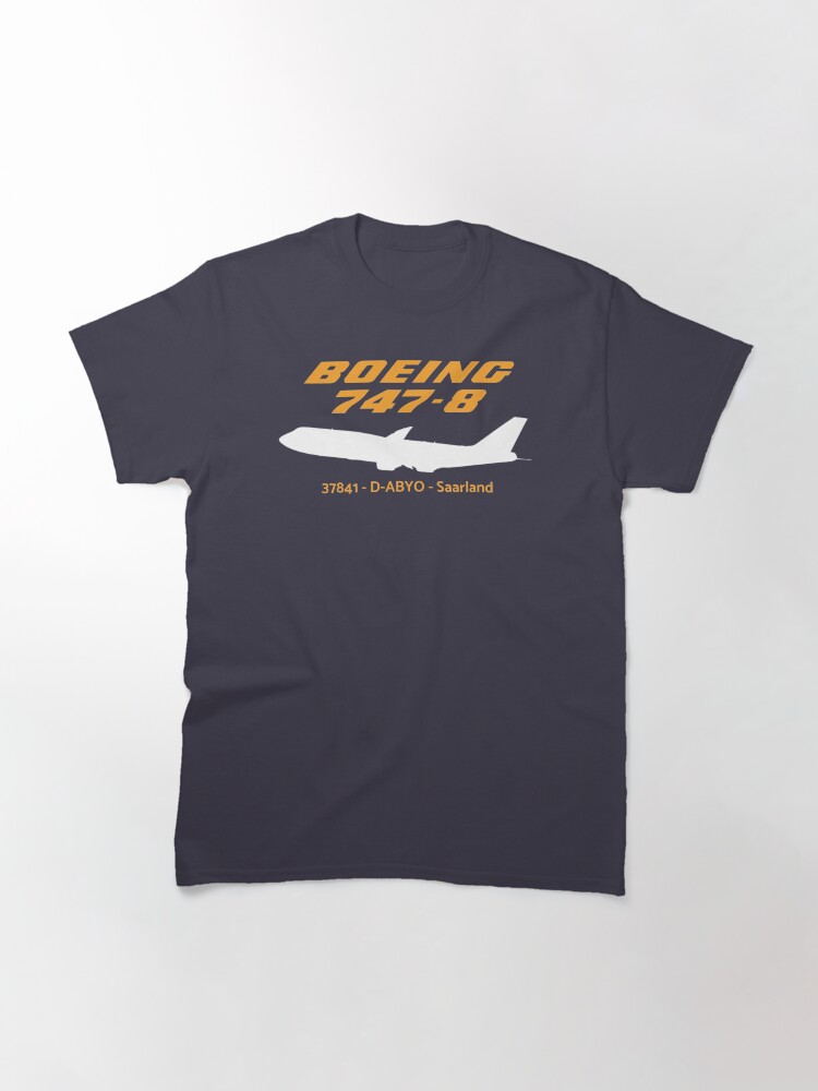 Alternate view of Boeing 747-8 37841 D-ABYO (White) Classic T-Shirt