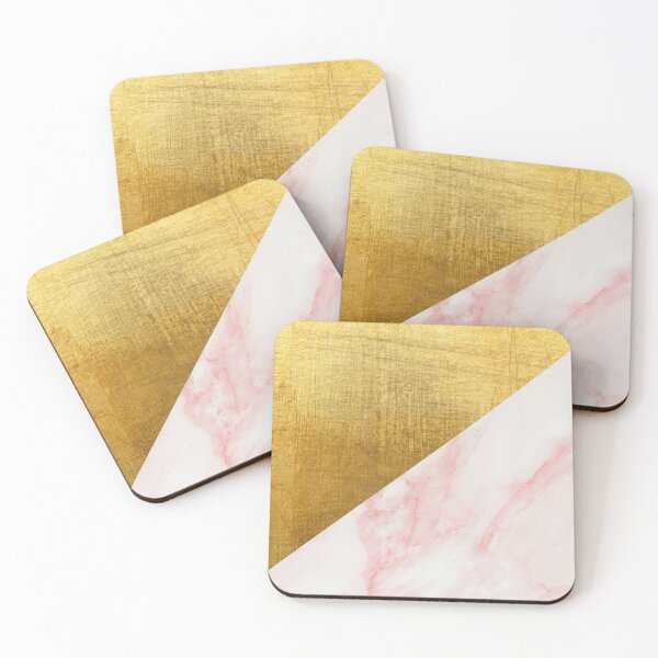 Item preview, gold pallet and pink marble / beautiful pattern designed and sold by SpicyCherrys.