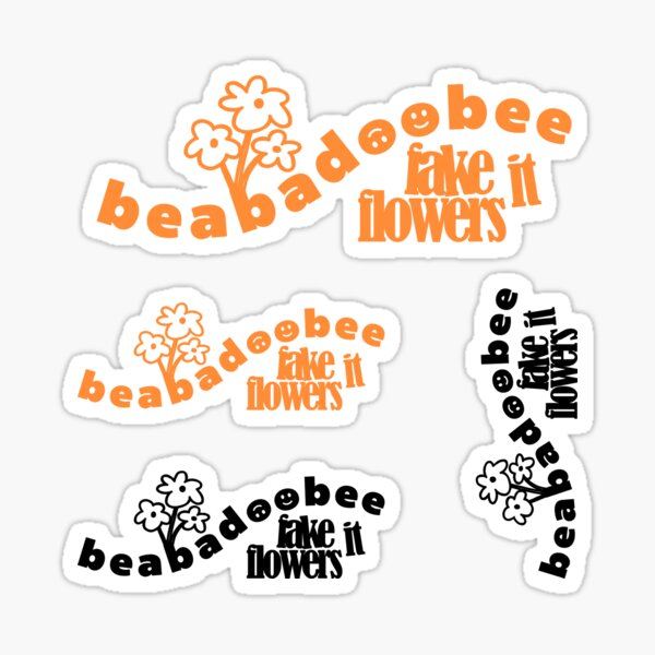 "Fake It Flowers beabadoobee custom design" Sticker by CarlCraddock