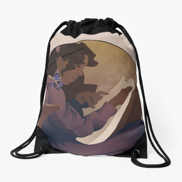 Sorcière lisant - Collection Magie Sac à cordon