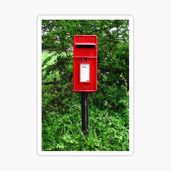 Red UK Letterbox Painting Sticker