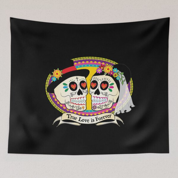 Item preview, Mexican Sugar Skull in LOVE Illustration designed and sold by SimplePickUps.