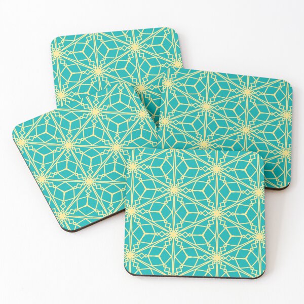 Item preview, Kaleidoscope yellow on blue designed and sold by littledinosaurs.