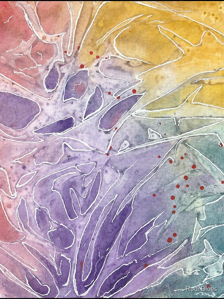 Thumbnail 3 of 3, Drawstring Bag, Organic abstract aquarel 13 designed and sold by Rudi-Bloes.
