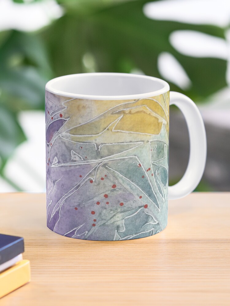 Thumbnail 1 of 6, Coffee Mug, Organic abstract aquarel 13 designed and sold by Rudi-Bloes.