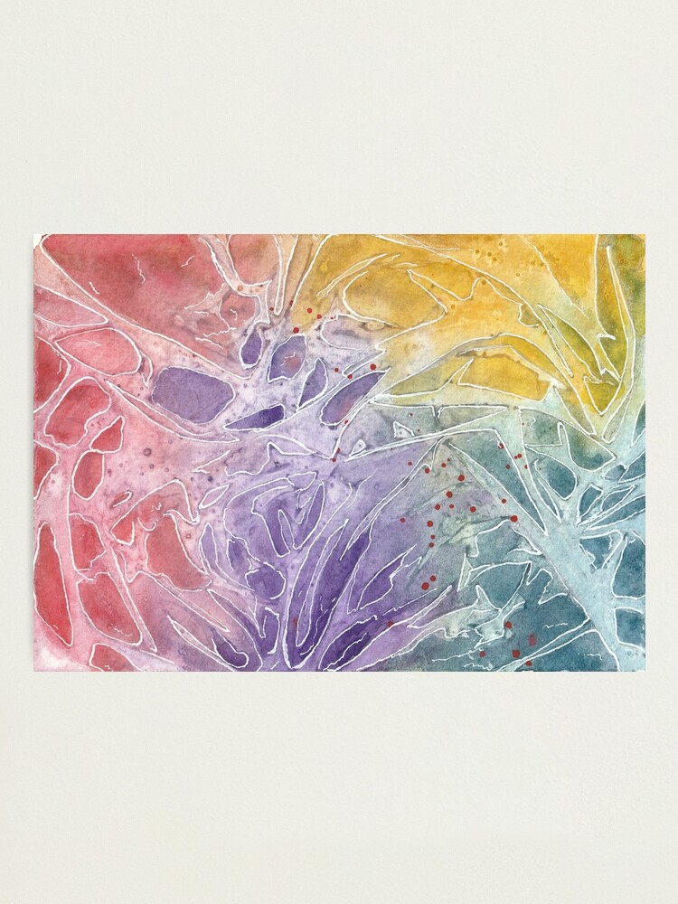 Thumbnail 1 of 3, Photographic Print, Organic abstract aquarel 13 designed and sold by Rudi-Bloes.