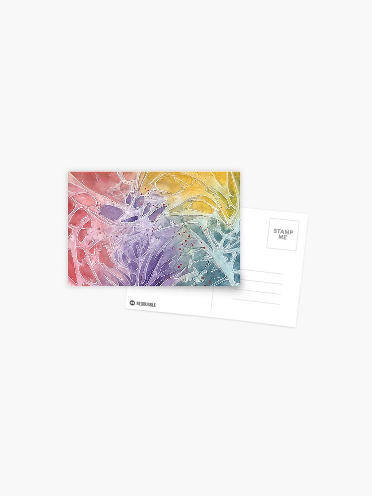 Thumbnail 1 of 2, Postcard, Organic abstract aquarel 13 designed and sold by Rudi-Bloes.