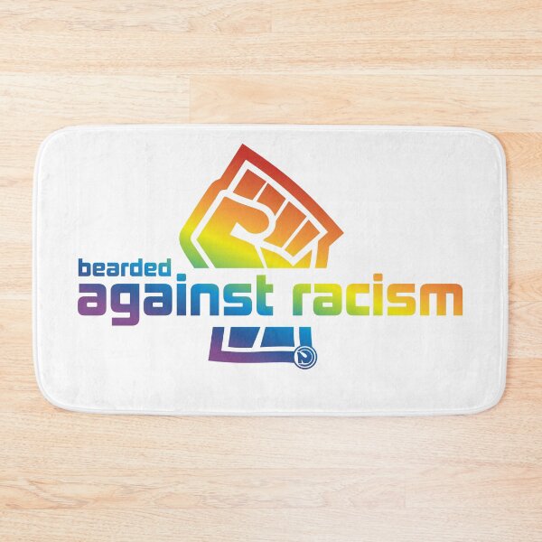 Item preview, bearded against racism designed and sold by netrok.