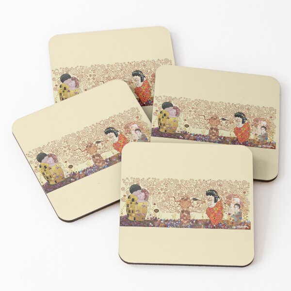 Item preview, Kokeshis Klimt designed and sold by Pendientera.