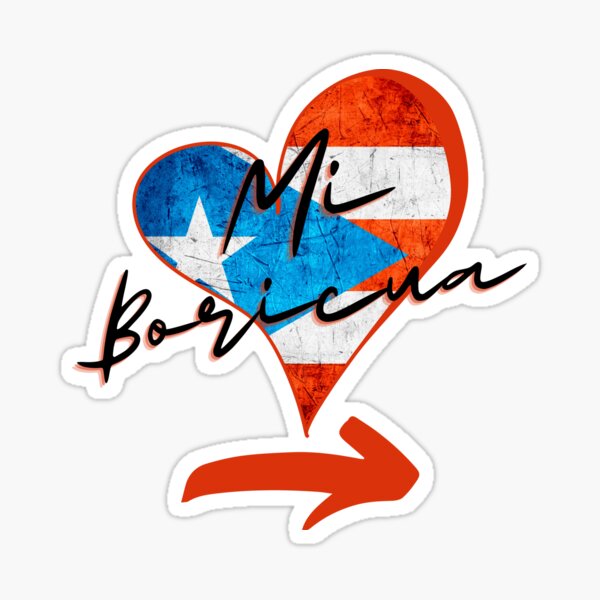 Diseños de parejas "Mi Boricua" Pegatina