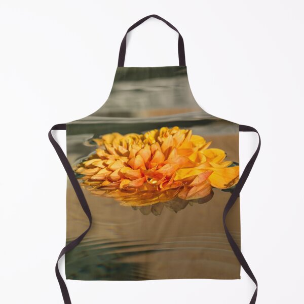 Item preview, Floating Beauty - Hot Orange Chrysanthemum Blossom in Silky Fountain designed and sold by Georgia Mizuleva.