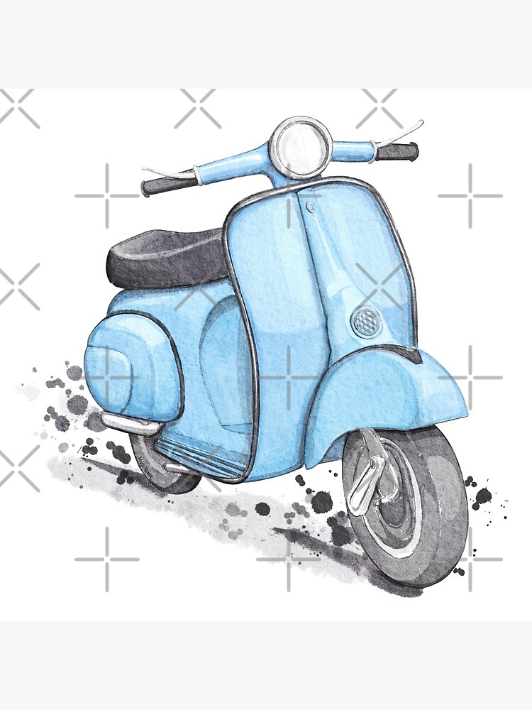 Classic Vintage European style scooter" Metal Print for Sale by Anna Krajewska-Ludwiczuk | Redbubble