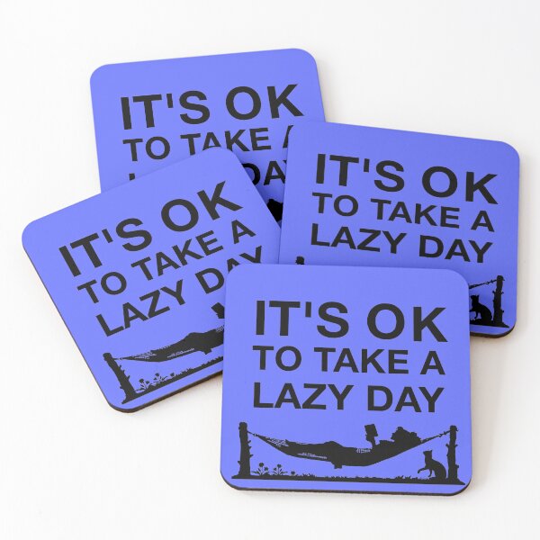 Item preview, It's OK to take a lazy day. Just a book, a hammock and my cat. designed and sold by Danicus666.