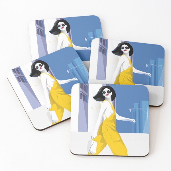 Item preview, city walk vector fashion art illustration designed and sold by Digipaintings.