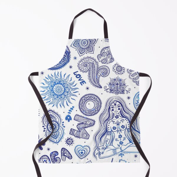 Item preview, Yoga symbols line art pattern beyond gangster yoga life doodle art blueish grey and white designed and sold by baligaia.