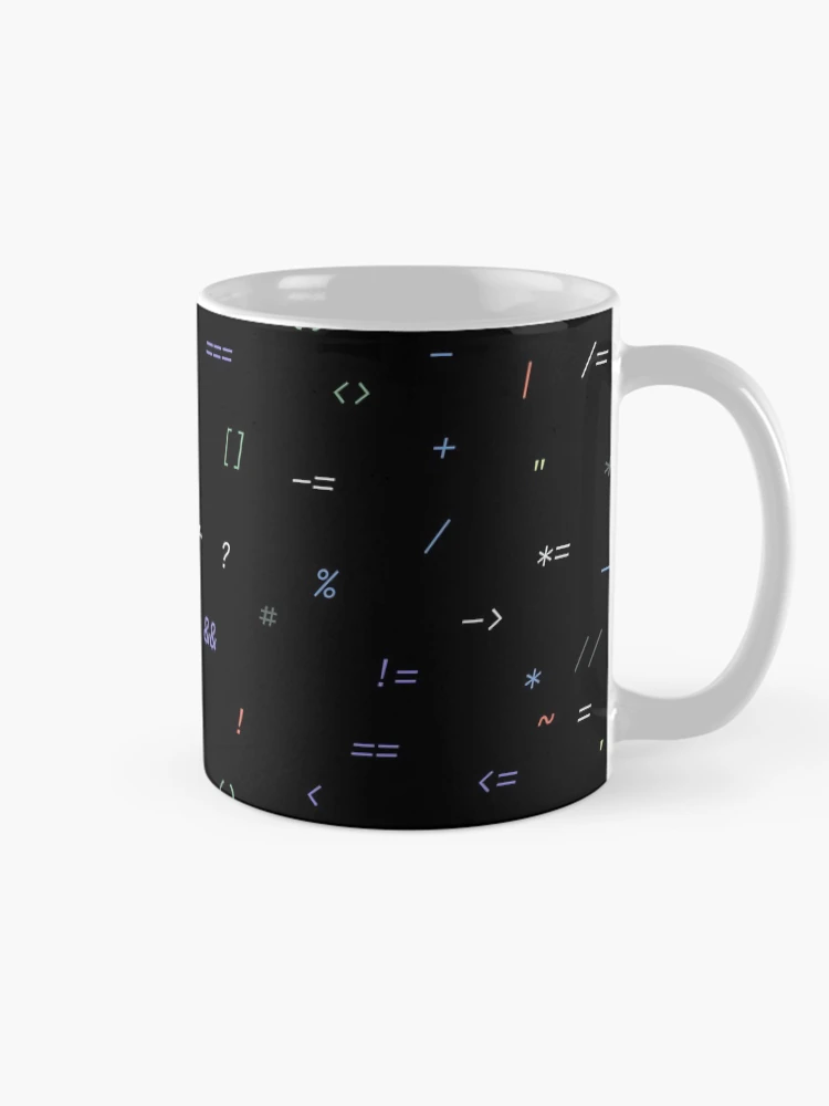 Thumbnail 3 of 6, Coffee Mug, Coding Pattern - Colorful designed and sold by Mechashadow.