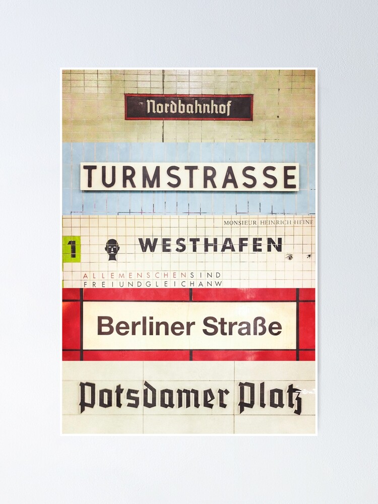 Alternate view of Berlin S-Bahn Stops Poster