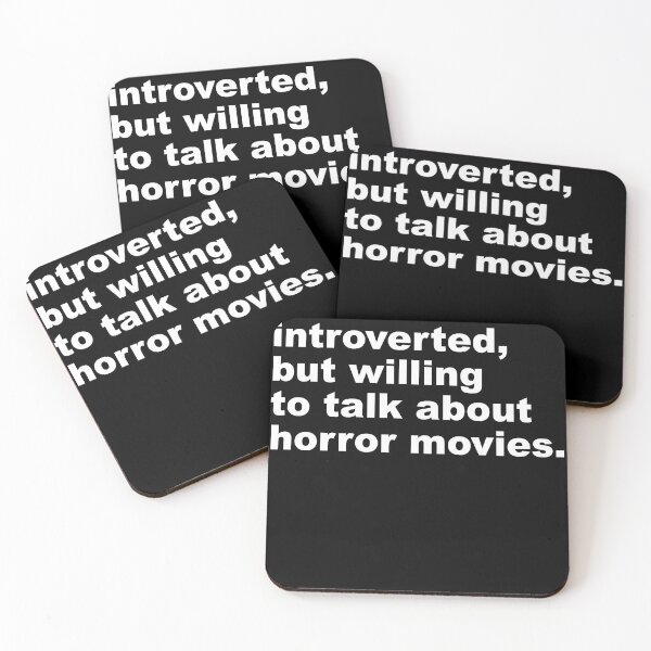 Item preview, introverted, but willing to discuss horror movies designed and sold by HereticTees.