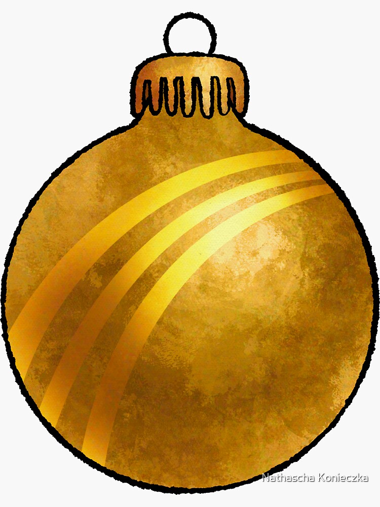 Gold Christmas Bauble by artbynath
