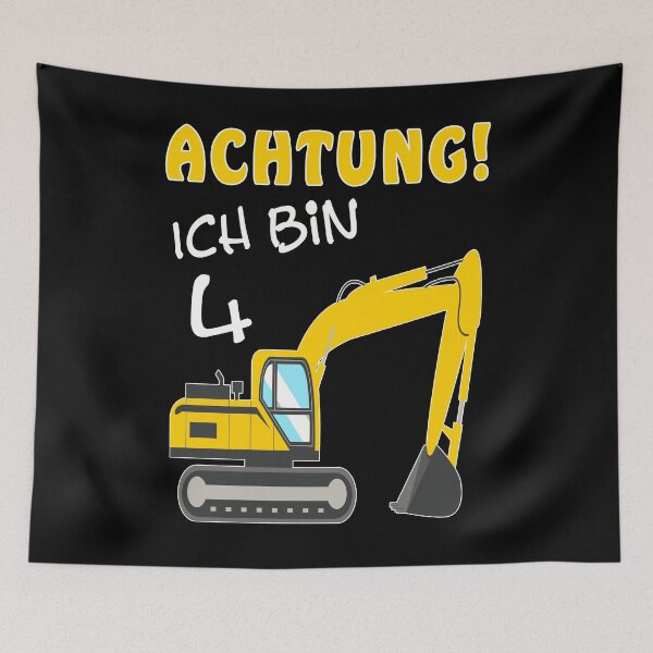 Item preview, 4th birthday I am 4 years old excavator construction site boy designed and sold by Renergie.