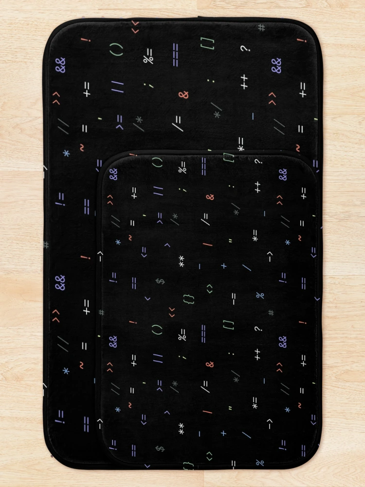 Thumbnail 5 of 6, Bath Mat, Coding Pattern - Colorful designed and sold by Mechashadow.