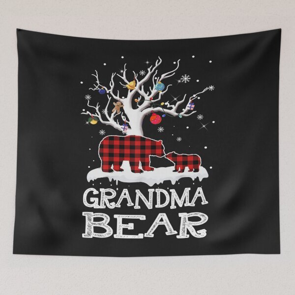 Item preview, Grandma Bear Christmas Pajama Red Plaid Buffalo Family designed and sold by Bonifacio07.