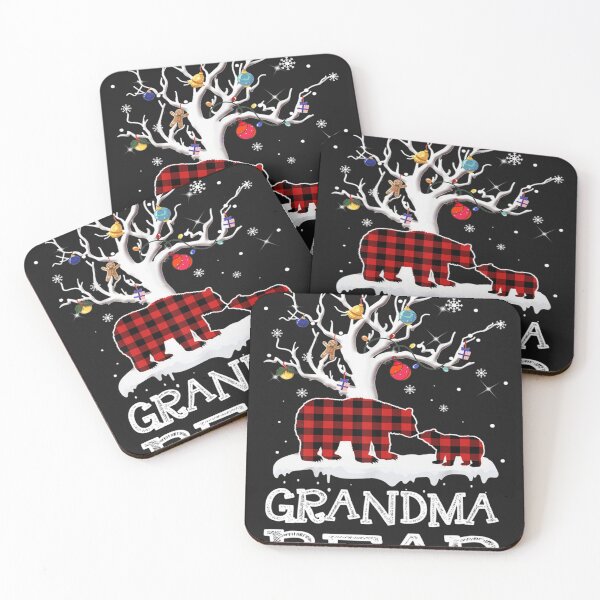 Item preview, Grandma Bear Christmas Pajama Red Plaid Buffalo Family designed and sold by Bonifacio07.
