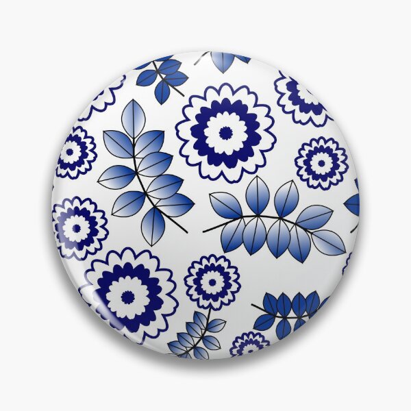 Item preview, Blue flowers pattern designed and sold by Pendientera.