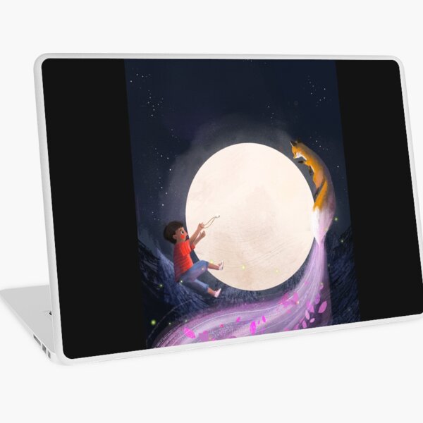 Kitchi: The Spirit Fox - Magical Moon Laptop Skin