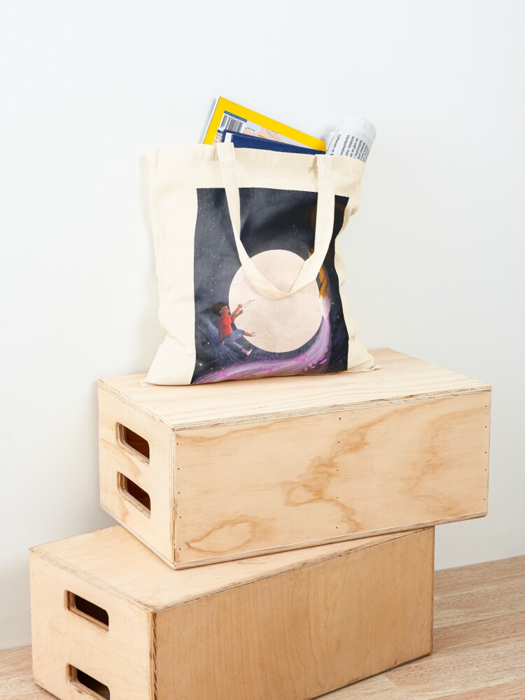 Alternate view of Kitchi: The Spirit Fox - Magical Moon Tote Bag