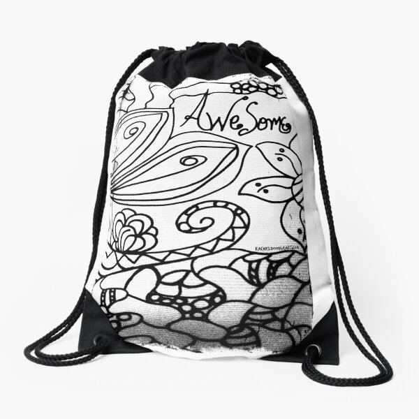 Rachel Doodle Art - Awesome Drawstring Bag