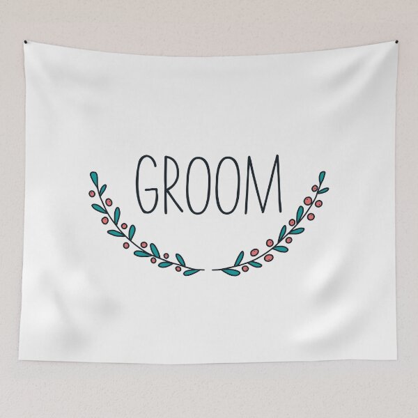 Item preview, Groom with florals for winter wedding  designed and sold by JokeGysen.