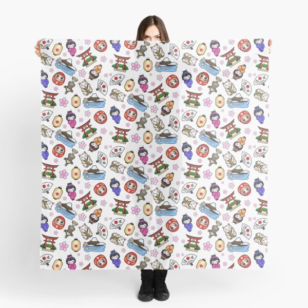 Japan Mania pattern Scarf