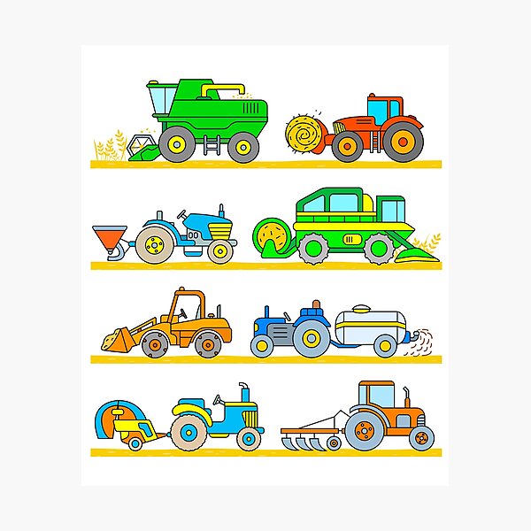 Item preview, Tractors Combine Harvester Farm Vehicles designed and sold by samshirts.