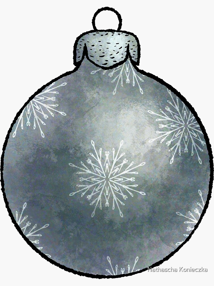 Silver Christmas Bauble by artbynath