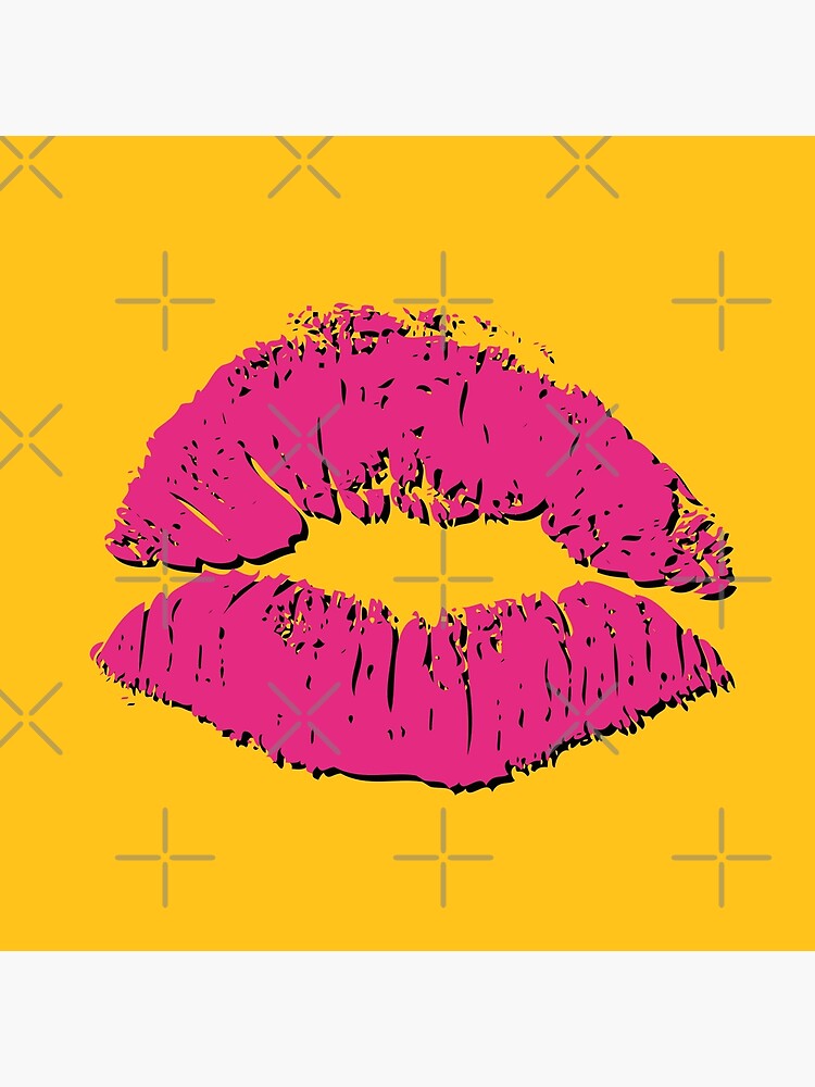 Dp197 1 Kissing Lips Poster For Sale By Duckyrubin Redbubble