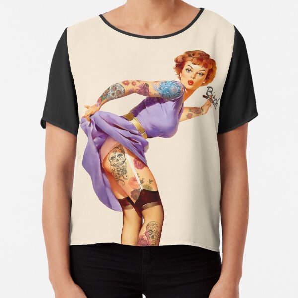 Pin-up rousse Top mousseline