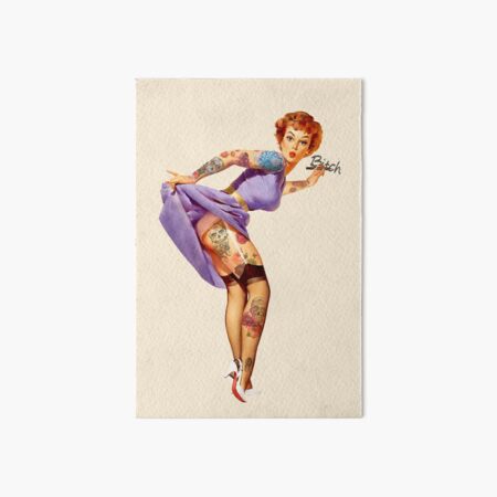 Redhead Pin-up Art Board Print