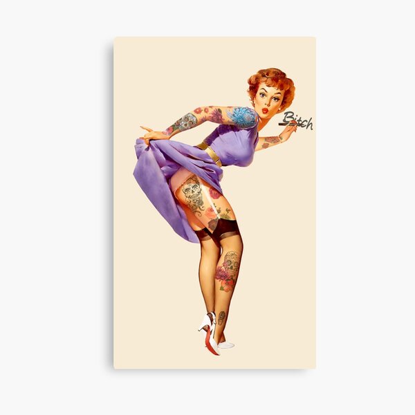 Pelirroja pin up Lienzo