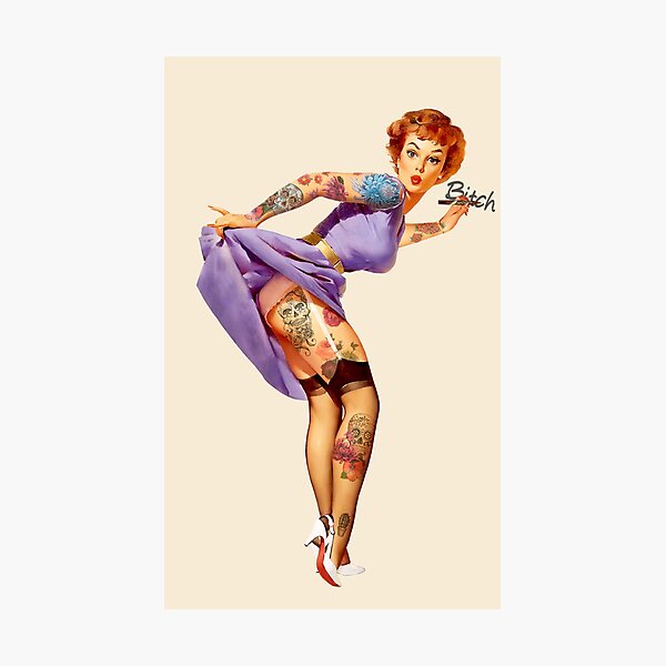 Redhead Pin-up Photographic Print
