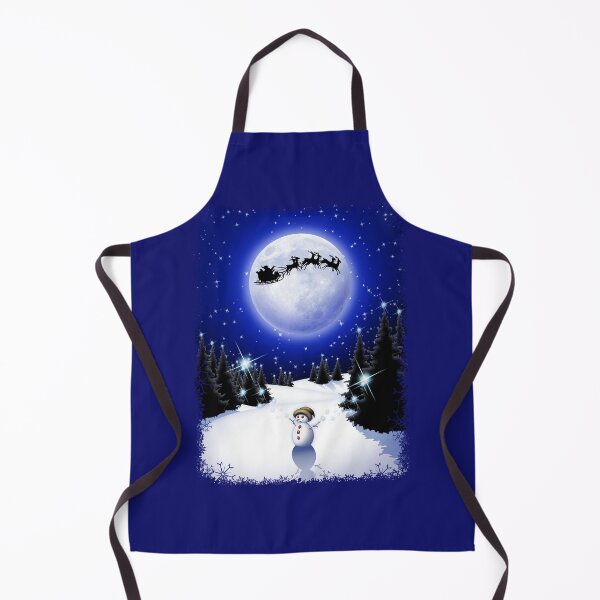 Item preview, Magical Snowman's Christmas Eve on Snowy Silent Mountains designed and sold by BluedarkArt.