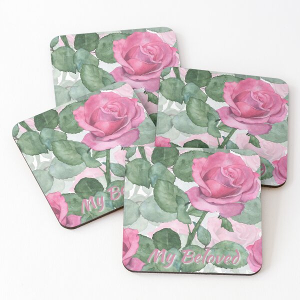 Item preview, Pink Roses Watercolor - My Beloved designed and sold by HeatherEthereal.